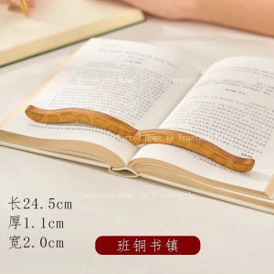 ZZSA Brass Book Pressing Book Reading Tool Student Reading Book Pressing Pure Copper Ruler Ornament X2Z8B