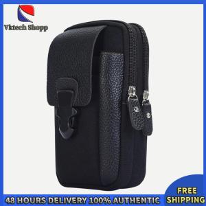 Vktech กระเป๋าคาดเอวสำหรับผู้ชายผ้าฝ้ายกันน้ำดีไซน์เรียบง่ายสำหรับกิจกรรมกลางแจ้งและการเดินทาง