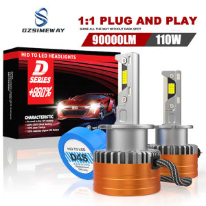 Gzsimeway D1S D3S Led Đèn Pha Ô Tô 1:1 HID D2S D4S d5s D8S D1R Xenon 6000K CANBUS bóng đèn LED đèn ô tô 90000lm 70W Turbo đui cắm đèn & chơi