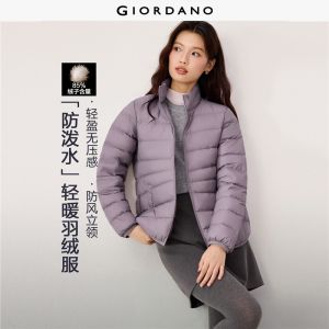 Giordano Women Stand collar lightweight duck down jacket Free Shipping 05376611