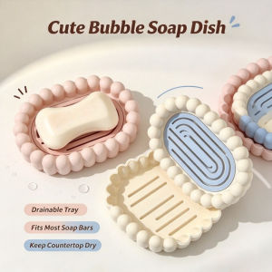 Creative Double-layer Soap Box with Drain Hole Non-slip Soap Holder Space-Saving Portable Soap Storage Tray for Home Bathroom