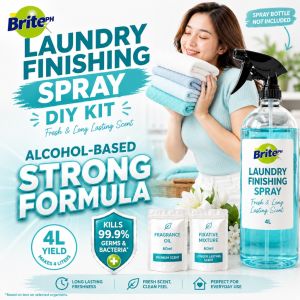 BritePH Laundry Finishing Spray DIY Kit 4L - Extra-strength Fragance Formula (Alcohol-based)