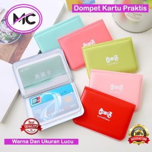Tempat Penyimpanan Kartu Dompet Kartu Pria Wanita Kulit PU Motif Lucu Dan Warna Menarik empat Kartu ATM  KTP SIM Dll Murah