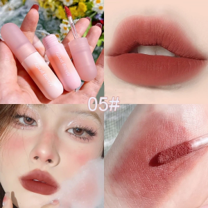 Kobeleen Velvet Matte Lip Mud with Soft Matte Finish Multiple Colors Moisturizing Waterproof Lip Gloss Lip Tint - Nude Shade - Highly Pigmente