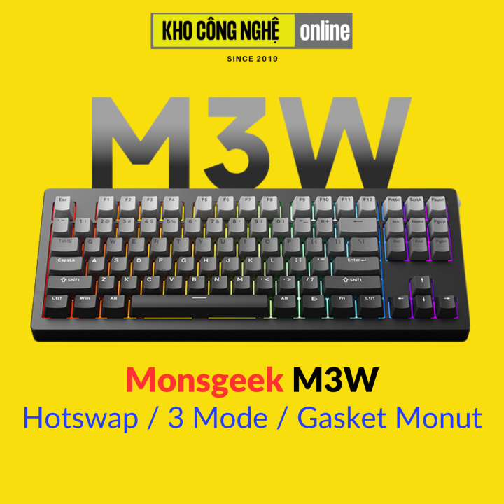 Monsgeek M3W - Bàn Phím Cơ Monsgeek M3W RGB Mạch Xuôi kết nối 3 chế độ ...