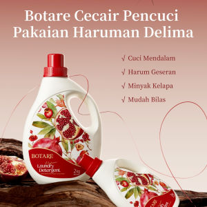 【 2KG】 Botare Premium Pomegranate Liquid detergent Anti-Bacterial Low Suds Front Load Safe