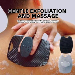 Silicone Body Scrubber with Ergonomic Non-Slip Handle Cleaning and Massage Skin Easy To Hold and Hang Bathroom Massager Brush