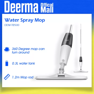 Deerma Water Spraying Sweeper TB500 Floor Cleaner Carbon Fiber Dust Mop 360 Rotating Rod 350ml Tank