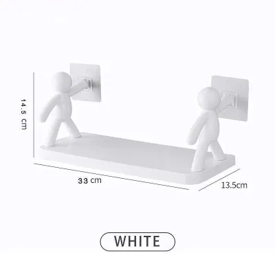 Creative Plastic Wall Hanging Bathroom Corner Shelf Storage Rack Kitchen Rack Adhesive Wall Organize Storage Rack