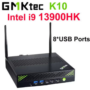 GMK K10 Gaming Mini PC 13th Gen Intel Core i9 13900HK 2xDDR5 5600Mhz 3xNVMe 2.5G LAN Windows 11 Pro Desktop WiFi6 BT5.2 Quad Screen Display HD DP Type-C