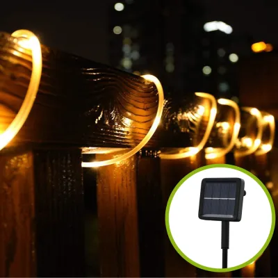 SIC 100/200LED Waterproof 8 Mode Solar Power Neon Hose Tube Copper String Light for Home Decoration