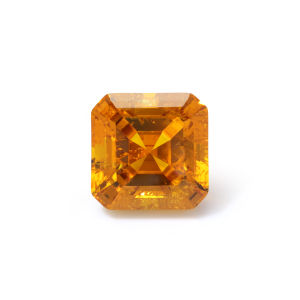 Square Shape Asscher Cut Yellow Lab Grown Sapphire with Visible Inclusions for DIY Jewelry Accessories Jewelry Making