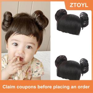 【ZTOYL】 Bé Tóc Giả bện hairband tóc giả cho trẻ em bé Headband bé tóc trẻ em giả bangs đầu khóa cos Phụ kiện tóc bé
