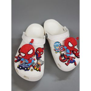 TẶNG 12 STICKER - Dép Cross cho bé trai HannaKids màu Trắng Sục Cros Classic cho trẻ em nam nữ giày Clog Kid xuất khẩu