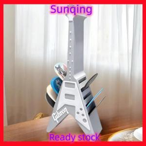 SQ Stationery [Flash Sale] 3D in Guitar Picks chủ Box Organizer hiển thị trường hợp guitar Pick lưu trữ Box thiết kế di động lưu trữ giải pháp