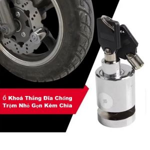 Ổ Khoá Phanh Đĩa Nhỏ Gọn 45x33mm Đi Kèm 2 Chìa An Ninh Chống Trộm Dành Cho Xe Máy Xe Đạp Có Thắng Đĩa Thép Bền Bỉ