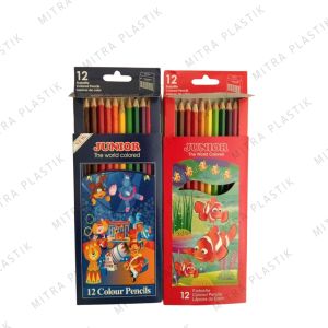 Pensil Warna Panjang Junior 12 Warna Colour Pencils Pensil Warna Murah