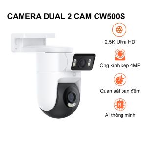 Camera IP Wifi ngoài trời 2 mắt Xiaomi CW500S MJSXJ08HL 2.5K 4MP  lưu trữ NAS bản nội địa