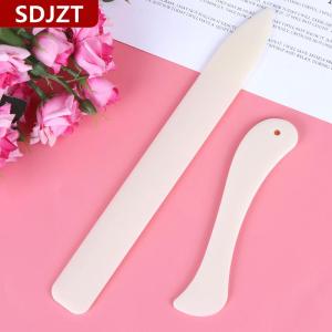 [COD] SDJZT อุปกรณ์งานฝีมือโฟลเดอร์กระดูกแบบพับได้อุปกรณ์เสริมกระดาษพับทำจากหนัง2ชิ้น