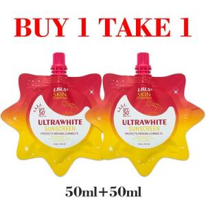 【BUY 1 TAKE 1】LBLS  sunscreen SPF50 PA++++ anti-ultraviolet anti-pawis at hindi tinatagusan ng tubig na proteksyon sa mukha hindi pekeng puti hindi malagkit nakakapreskong facial sunscreen na mga produkto ng pangangalaga sa balat 50ml