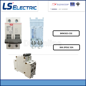 LS MCB C CURVE MINIATURE CIRCUIT BREAKERS MCB 2P 6KA 6A/10A/16A/20A/32A/40A/50A/63A (BKNC62)