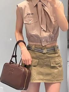 High Waist Short Skirt Women fashion 25 New Spring Slim Fit Versatile A Word Hip Skirt