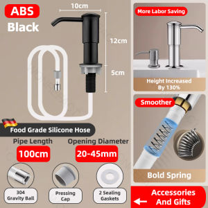 Sink Organizer and Soap Dispenser 3-in-1 Space Saving for HDB BTO Rotatable Knife Rack Anti-Rust Quick Install Pump