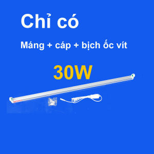 Đèn UV Diệt Khuẩn 30W dài 90cm khử trùng không khí kho xưởng lọc nước tủ sấy