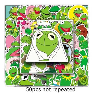 50PCS Kermit Sticker Cute Little Frog Graffiti Stationery School Supplies DIY Phone Laptop Diary Guitar Decal