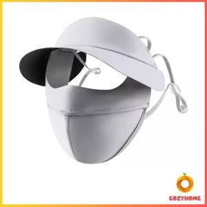 Cozy หมวกพร้อมหน้ากากกันแดด กัน UV แบบเต็มหน้า สบาย ระบายอากาศดี  สําหรับผู้หญิง UV face mask