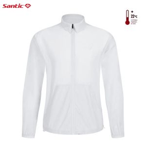 Santic Cycling Jersey Men Women Sun Protection UPF 50+ Breathable Casual Outdoor Sports Bicycle Bike Shirts