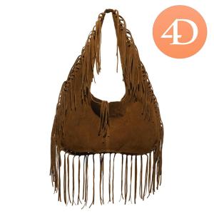 Large Vintage Fringe Hobo Bag with Tassel for Women Elegant Underarm Purse and Travel Luggage Accessory