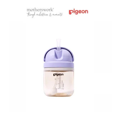 Pigeon Training Master Series Straw Cup for 12Months+ / 18 Months+ – Leak-Proof BPA-Free Easy-Grip Baby Straw Cup for Smooth Transition & Independent Drinking
