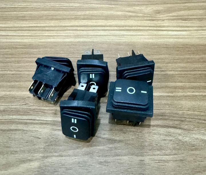 Công Tắc Bập Bênh KCD4 250V 16A 6 Chân 3 Chế Độ, bọc cao su bảo vệ ...