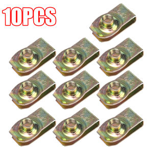 20PCS Car Fender Bumper Body Bolt U-nut Spring Clip Fastener Rivet Universal Engine Under Cover M4/M5 Screws Plastic Expansion Clip