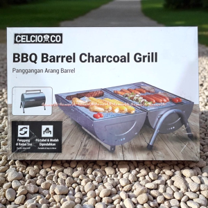 Celcio & Co Portable Grill Alat Pemanggang Portabel Untuk Piknik Travelling Celcio Co Bisa di Bawa Bawa Pakai Arang
