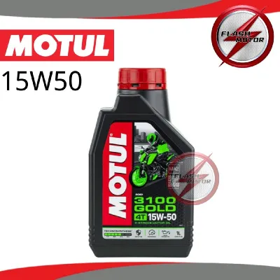 Flashmotor MOTUL ENGINE OIL ORIGINAL 4T 3100 10W40 15W50 1Liter MINYAK HITAM