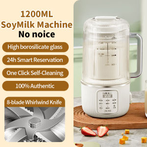 1200ML Mini Smart Wall Breaker Blender Silky-Smooth taste with Enhanced Thickness External Sound Hood Upgrade Multi-function Self Cleaning Household Soy Milk Maker