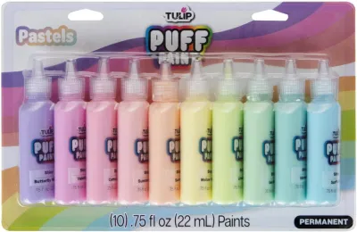 Authentic Tulip Pack of 20s Dimensional Fabric Paint Party Pack Rainbow Neon Pastel Glow in The Dark Non Toxic Permanent 3D