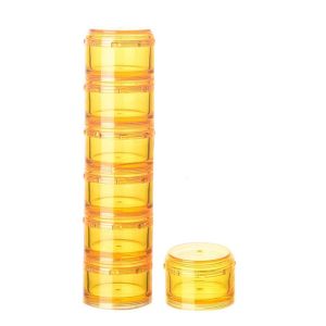 OKDEALS01 Cut Compartment Storage Container Jewelry Storage Pill Organizer Travel Pill Case Pill Dispenser 7 Days Pill Box