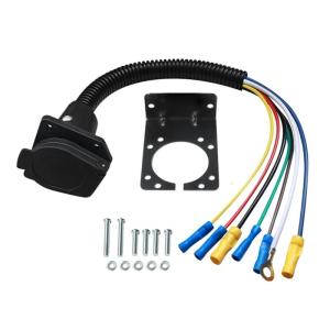 Weatherproof 7 Pin Electrical Motorhomes Socket Wiring Adapter Kit for Secure Connection in Trucks and Camping Vehicles