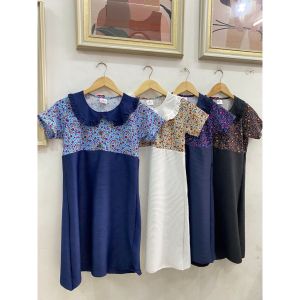 DRESS TURUN NAIK MOTIF BUNGA l TURUN NAIK BUNGA