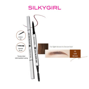 SILKYGIRL Cosmetic 3D Ultra Fine Brow Liner ( 01 Soft Brown ) ( 02 Mocha Brown ) - GE0263
