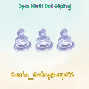 6Pcs Karet Dot Bayi Model Gepeng Bergaris Bisa Untuk Segala Jenis Botol Reguler Bahan Silikon Sangat Elastis Bisa Direbus Aman Sudah BPA Free Karet Sangat Lentur