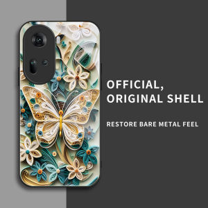 สำหรับ Oppo Reno11&Oppo Reno 11 5G CPH2599 เคสศัพท์กันตก ลายดอกไม้ผีเสื้อ บุคลิกภาพทันสมัย
