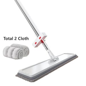 Flat Mop With Microfiber Fiber Cloth Lazy Squeeze Mop Household Cleaning Tools Magic Mops