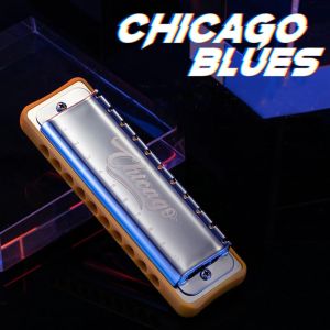 JDR Harmonica Chicago Diatonic Armonica 10-Hole 20 Tones Blues Harp C Key Professional Mouth Organ Musical Instruments Beginners2026