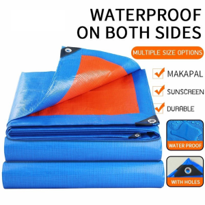 Trapal Waterproof Tarpaulin Waterproof sunscreen Double-sided available (with holes)thickened durable