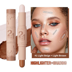 Double-ended dual-purpose high-light trimming stick three-dimensional contour nose shadow facial shape brighten and trimming
