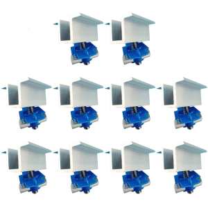 10 Pcs Adjustable Solar Panel Mounting Bracket Clamp Wide Photovoltaic Support Mid Clamps Bracket for Solar Panel System